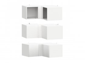 Антресоль (АН50+АН75+планка) Эккервуд (белый) в Агролесе - agroles.mebel-nsk.ru | фото