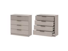 Комод 4 ящика (ЛДСП/МДФ) Эккервуд (меланж) в Агролесе - agroles.mebel-nsk.ru | фото