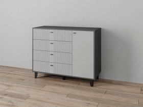 Комод «Катрин-13» (графит/светло-серый) в Агролесе - agroles.mebel-nsk.ru | фото