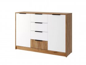 Комод КМ-002 Ивис (дуб крафт золотой/белый) в Агролесе - agroles.mebel-nsk.ru | фото