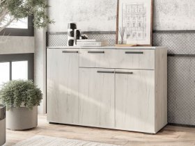 Комод Стандарт-4 NEW (дуб крафт белый) в Агролесе - agroles.mebel-nsk.ru | фото