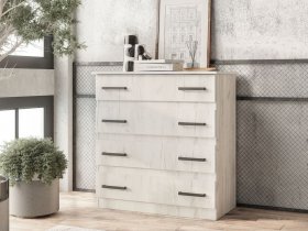 Комод Стандарт-6 NEW (дуб крафт белый) в Агролесе - agroles.mebel-nsk.ru | фото