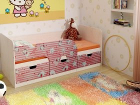 Кровать детская с ящиками 1,86 Минима Hello Kitty в Агролесе - agroles.mebel-nsk.ru | фото