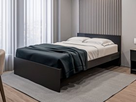 Кровать двуспальная 1,4м Бруклин СБ-3353 (диамант серый) в Агролесе - agroles.mebel-nsk.ru | фото