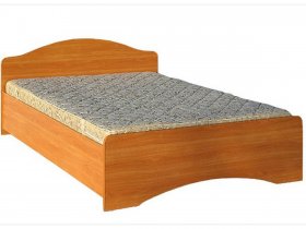 Кровать двуспальная 1,6м-1 (круглая спинка) в Агролесе - agroles.mebel-nsk.ru | фото