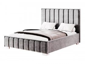 Кровать двуспальная с под.мех. 1,6м Мирабель (графит) в Агролесе - agroles.mebel-nsk.ru | фото