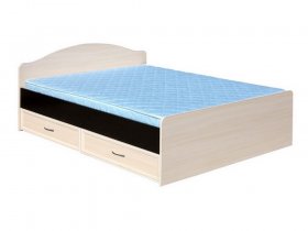 Кровать  двуспальная с ящиками 1,6м-1 (круглая спинка) в Агролесе - agroles.mebel-nsk.ru | фото