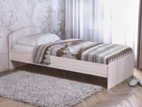 Кровать односпальная 80 с низкой спинкой (ясень шимо светлый) в Агролесе - agroles.mebel-nsk.ru | фото