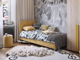 Кровать односпальная Лео 0,9 м в Агролесе - agroles.mebel-nsk.ru | фото