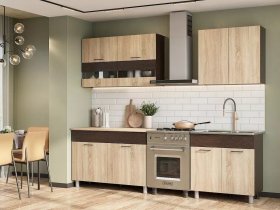 Кухонный гарнитур Босфор 2,0м (дуб сонома/венге) в Агролесе - agroles.mebel-nsk.ru | фото