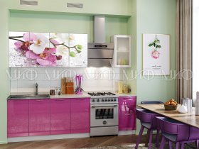 Кухонный гарнитур Орхидея (сиреневый) в Агролесе - agroles.mebel-nsk.ru | фото
