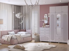 Модульная детская Милана (белое дерево/сакура) в Агролесе - agroles.mebel-nsk.ru | фото