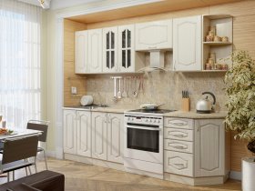 Модульная кухня Классика-1 (дуб молочный) в Агролесе - agroles.mebel-nsk.ru | фото