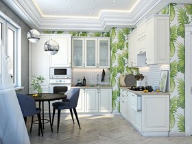 Модульная кухня Ницца (дуб кремовый) в Агролесе - agroles.mebel-nsk.ru | фото