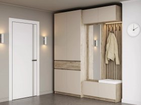 Модульная прихожая Бостон (дуб крафт серый/кашемир) в Агролесе - agroles.mebel-nsk.ru | фото
