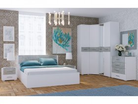 Модульная спальня Бьянка (белый/бетон) в Агролесе - agroles.mebel-nsk.ru | фото