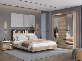 Модульная спальня Энигма (венге/дуб каньон) в Агролесе - agroles.mebel-nsk.ru | фото