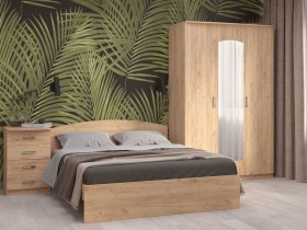Модульная спальня Ирина (дуб крафт золотой) в Агролесе - agroles.mebel-nsk.ru | фото
