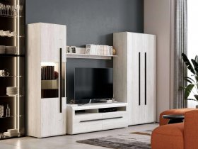 Модульная стенка Ницца (дуб витенберг) в Агролесе - agroles.mebel-nsk.ru | фото