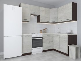 Модульная угловая кухня 1,4м*2,1м Лада (пикард) в Агролесе - agroles.mebel-nsk.ru | фото