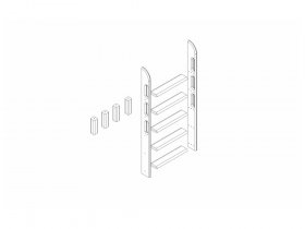 Пакет №10 Прямая лестница и опоры для двухъярусной кровати Соня в Агролесе - agroles.mebel-nsk.ru | фото