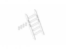Пакет №11 Наклонная лестница и опоры для двухъярусной кровати Соня в Агролесе - agroles.mebel-nsk.ru | фото