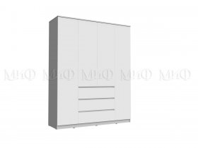 Шкаф 1600 с ящиками Челси (белый) в Агролесе - agroles.mebel-nsk.ru | фото