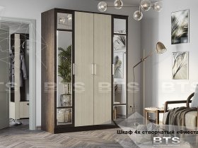 Шкаф четырехстворчатый Фиеста NEW (BTS) в Агролесе - agroles.mebel-nsk.ru | фото