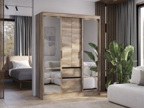 Шкаф-купе ШКК-06 Энигма (венге/дуб каньон) в Агролесе - agroles.mebel-nsk.ru | фото