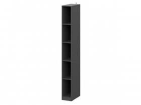 Шкаф-стеллаж ШК-25 Эккервуд (графит) в Агролесе - agroles.mebel-nsk.ru | фото