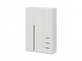 Шкаф трехстворчатый с ящиками ШК-22 (белый) в Агролесе - agroles.mebel-nsk.ru | фото