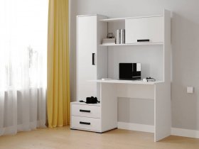 Стол письменный «Квартет-9» (белый) в Агролесе - agroles.mebel-nsk.ru | фото
