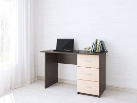 Стол письменный Сити-1 (венге/дуб молочный) в Агролесе - agroles.mebel-nsk.ru | фото