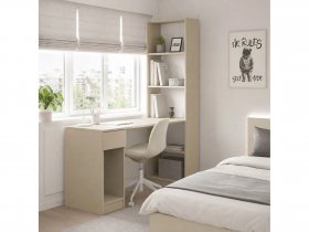 Стол письменный угловой «Лайт» 10.01 (сатин) в Агролесе - agroles.mebel-nsk.ru | фото