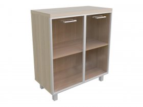 Тумба 2 двери со стеклом (бронза) Президент-ПРО Пр502 в Агролесе - agroles.mebel-nsk.ru | фото