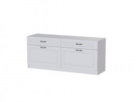 Тумба под ТВ Апполия гостиная (белый/белый дуб) в Агролесе - agroles.mebel-nsk.ru | фото