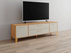 Тумба под ТВ Парус-13 (дуб крафт золотой/кашемир) в Агролесе - agroles.mebel-nsk.ru | фото