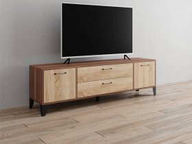 Тумба под ТВ Парус-13 (ясень шимо темный/дуб сонома) в Агролесе - agroles.mebel-nsk.ru | фото