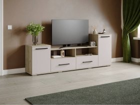 Тумба под ТВ Парус-2 (дуб крафт серый/кашемир) в Агролесе - agroles.mebel-nsk.ru | фото