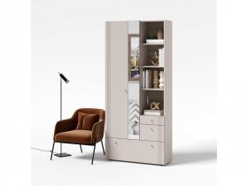 Вешалка с зеркалом ВШ1 Одетта (дуб эндгрей/меланж) в Агролесе - agroles.mebel-nsk.ru | фото